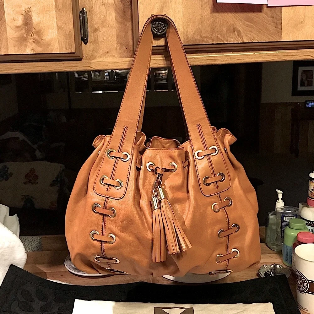 Michael Kors Astor Grommeted Laced Hobo